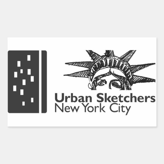 NYC Urban Sketchers Sticker (Voorkant)