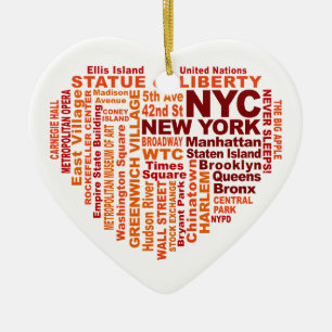NYC-versiering - aanpasbaar Keramisch Ornament
