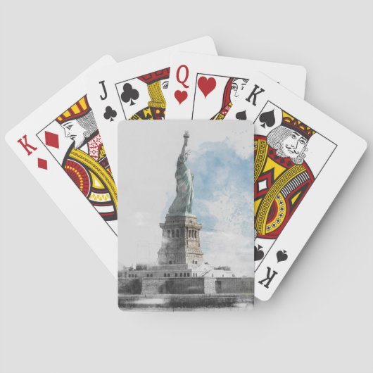NYC Vrijheidsbeeld Poker Cards - Manhattan Land Pokerkaarten (Achterkant)