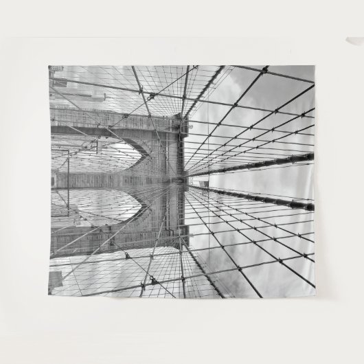 NYC wandtapijt van zwarte en witte Brug Wandkleed (Voorkant (horizontaal))