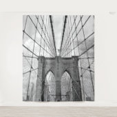 NYC wandtapijt van zwarte en witte Brug Wandkleed (Voorkant)