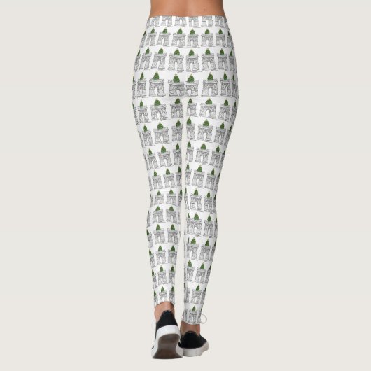 NYC Washington Carré Arch Christmas Tree Leggings (Dos)