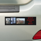 nyc, wtc7, wtc77, WTC7AmericaAsk Why? Bumpersticker (Op auto)