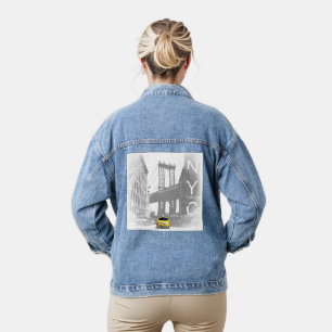  NYC Yellow Taxi Brooklyn Vrouwen Denim Jacket