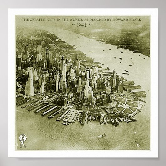 NYC, zoals ontworpen door Howard Roark Poster (Voorkant)