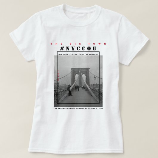 NYCCOU #NYCCOU BROOKLYN BRIDGE T-SHIRT (Design voorkant)