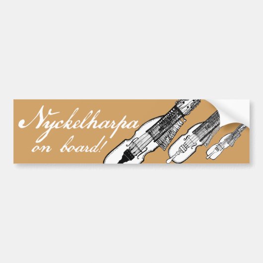 Nyckelharpa-bumpersticker Bumpersticker (Voorkant)