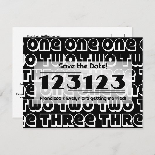 NYE 2023 123123 Bruiloft Save the Date Briefkaart (Voorkant / Achterkant)