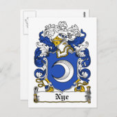 Nye Family Crest Briefkaart (Voorkant / Achterkant)