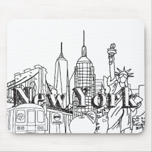 NYE New York Vacation Souvenirs NYC Gift Muismat
