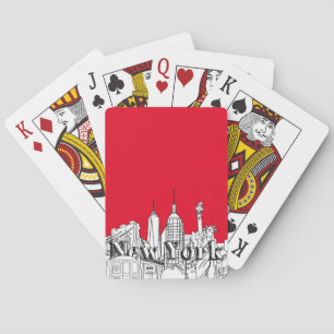 NYE New York Vacation Souvenirs NYC Gift Pokerkaarten