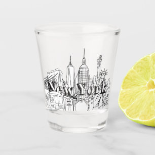 NYE New York Vacation Souvenirs NYC Gift Shot Glas