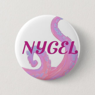 NYGEL roze en witte knop Ronde Button 5,7 Cm