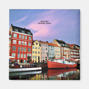 Nyhavn Canal, Kopenhagen, Denemarken Magneet
