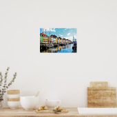 Nyhavn District, Denmark, Poster (Keuken)