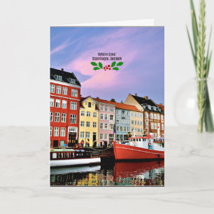 Nyhavn kanaal, Kopenhagen, Denemarken, Kerstmis Kaart