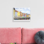 Nyhavn, Kopenhagen Canvas Afdruk (Insitu (Woonkamer))
