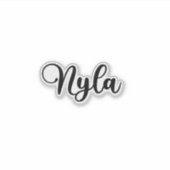 Nyla Name - Handgeschreven kalligrafie Sticker (Voorkant)