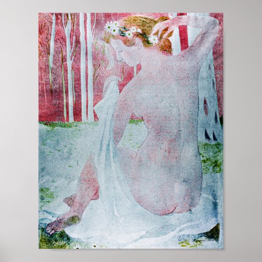 Nymph Crowned with Daisies, Maurice Denis Poster (Voorkant)