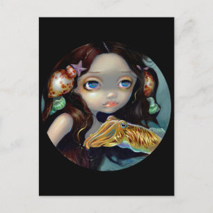 "Nymph met een Cuttlefish-Briefkaart" Briefkaart