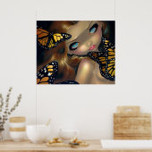 Nymph met Monarchs ART PRINT vlinderfee (Keuken)