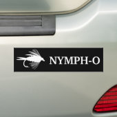 Nymph-O grappig vliegende lure Bumpersticker (Op auto)