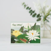 Nymphaea lotus, Gelukkig Verjaardagsfeest Briefkaart (Staand voorkant)