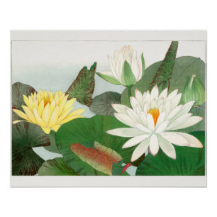 Nymphaea lotus, Japanse houtsnede, 1917 Perfect Poster