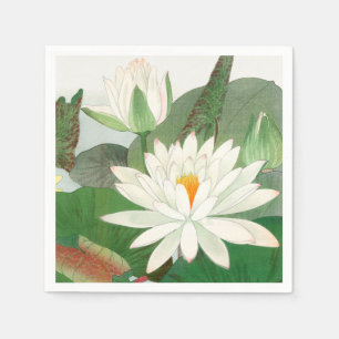 Nymphaea lotus, Japanse houtsnede, 1917 Servet