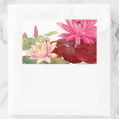 Nymphaea lotus rechthoekige sticker (Tas)
