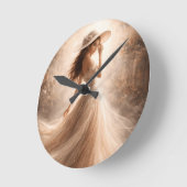 Nymphe d'eau slave éthérée | Horloge murale | Boho (Angle)