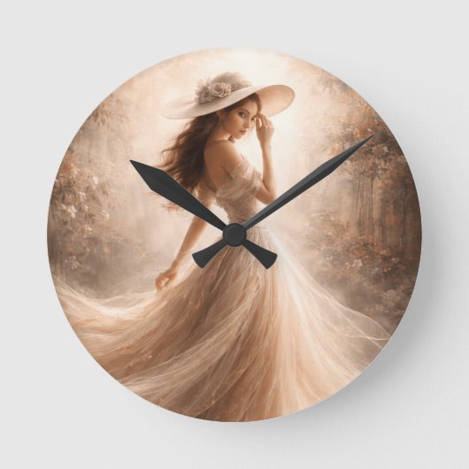 Nymphe d'eau slave éthérée | Horloge murale | Boho (Recto)