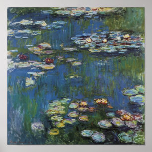 Nymphéas de Monet Affiche d'art vintage