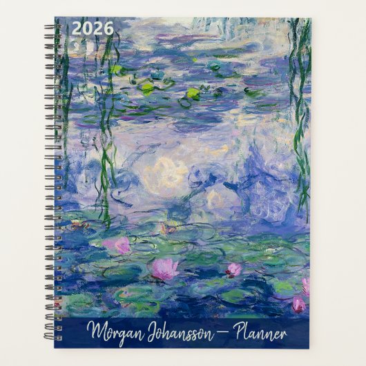 Nymphéas par Monet | Texte personnalisé (Devant)