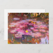 Nymphéas violets de Monet Carte postale (Devant / Derrière)