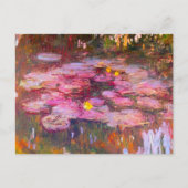 Nymphéas violets de Monet Carte postale (Devant)