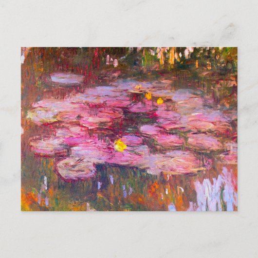 Nymphéas violets de Monet Carte postale (Devant)