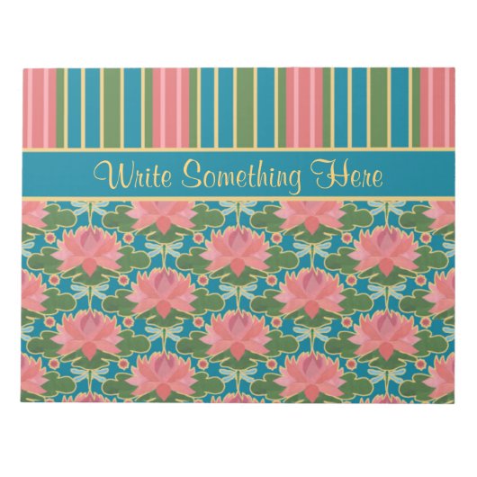 Nymphes D'Eau, libellules, Bloc-notes en bandes, J (Devant)