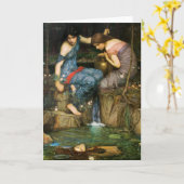 Nymphes trouvant la tête de la carte de voeux (Fleur jaune)