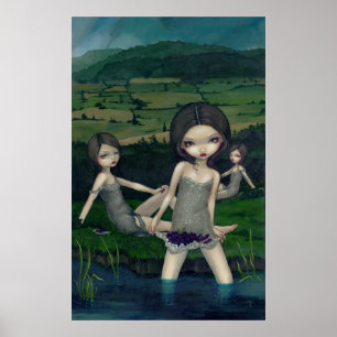 Nymphs Collect Berries Art Print
