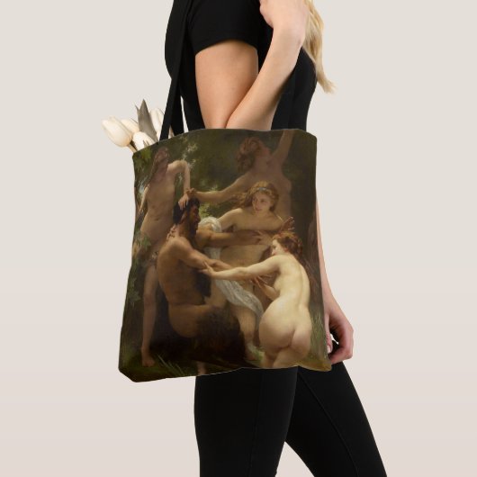 Nymphs en Satyr van William-Adolphe Bouguereau Draagtas (Dichtbij)