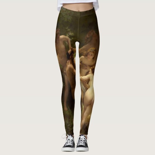 Nymphs en Satyr van William-Adolphe Bouguereau Leggings (Voorkant)