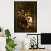 Nymphs en Satyr van William-Adolphe Bouguereau Poster (Thuiskantoor)