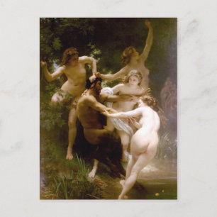 Nymphs en Satyr, William-Adolphe Bouguereau Briefkaart