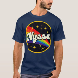 Nyssa regenboog in ruimte  stijl t-shirt
