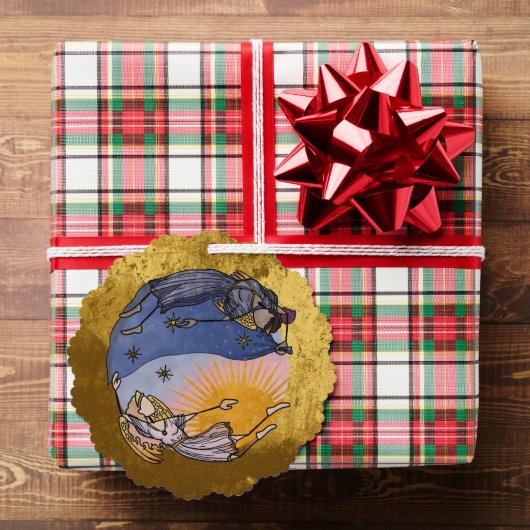 Nyx en Hespera (nacht en dag) Oudgrieks Ornament Kaart (Insitu (Geschenk))