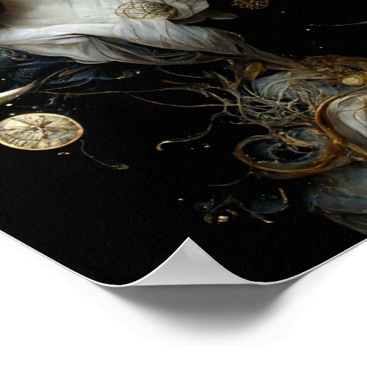 Nyx, godin van Night Surreal Fantasy Art Poster (Hoek)