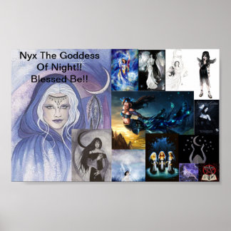 Nyx's collage, Nyx de godin van de nacht! Bless... Poster