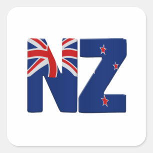 NZ flag Vierkante Sticker