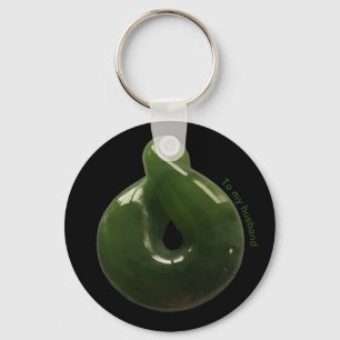NZ Greenstone Pounamu Twist Gift Ke Sleutelhanger